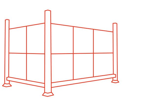 Line are of a storage cage