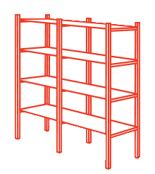 Line art of shelving